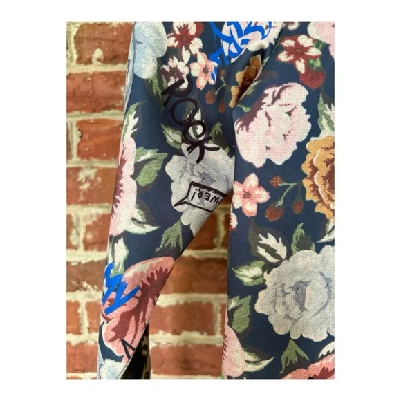 NWOT Anthro Twinset Milano For Sienna Miller Graffiti Bomber Jacket Size Girls 8